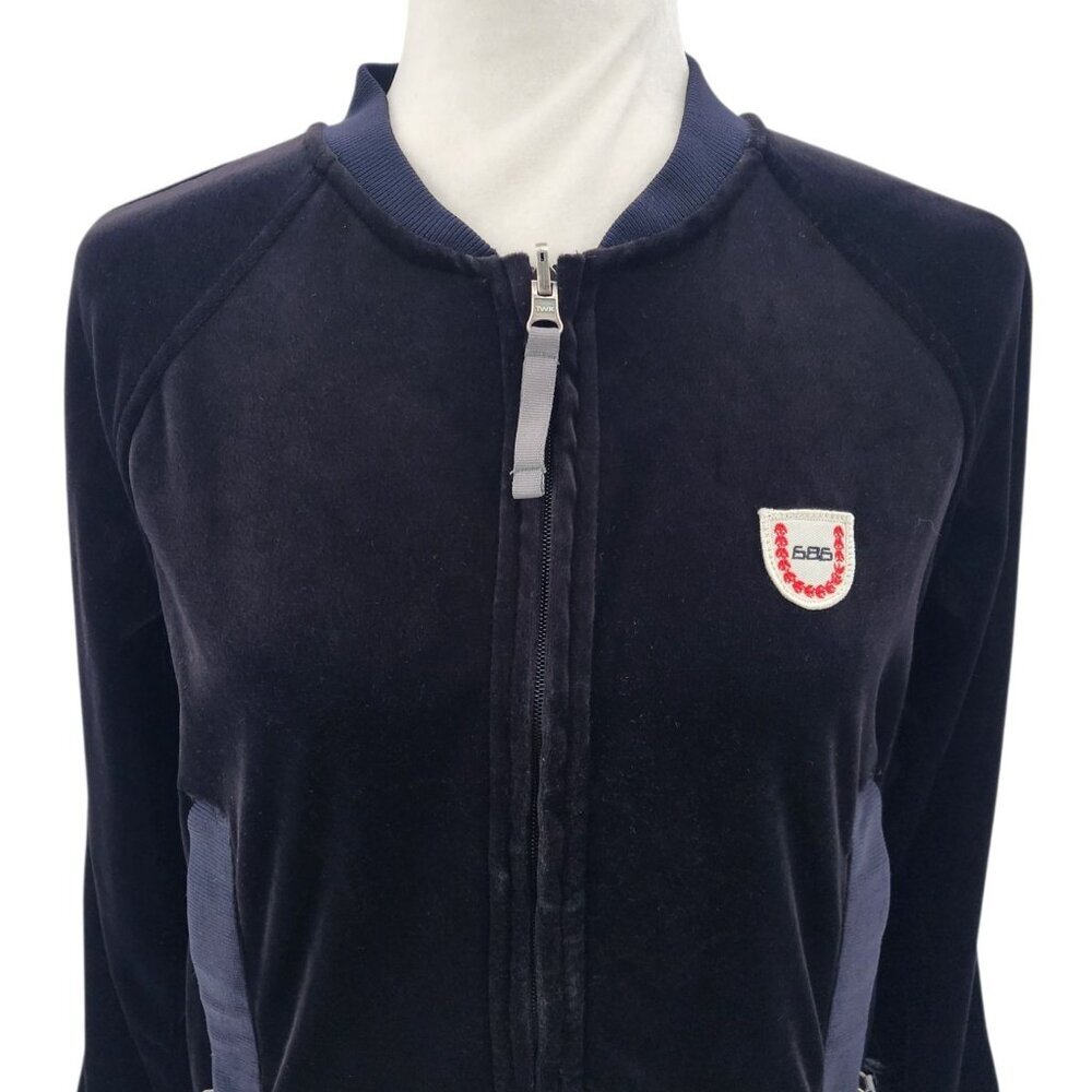 686 Womens Small Jacket Velour Black Zipper Track Track Logo - Picture 2 of 9